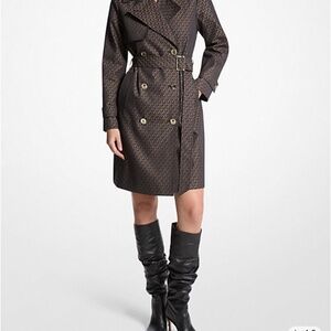 Michael Kors belted logo trench coat XS